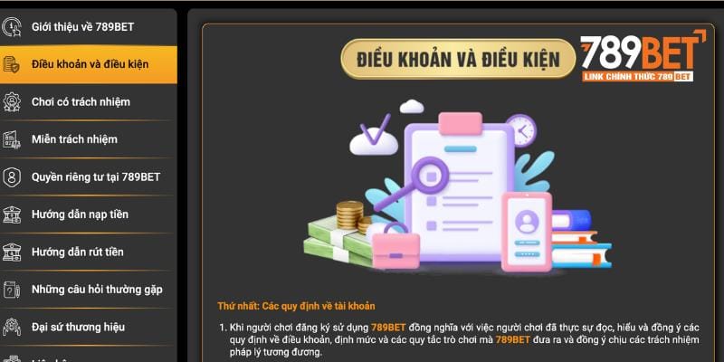 Người chơi phải tuân thủ mọi điều khoản do 789bet ban hành